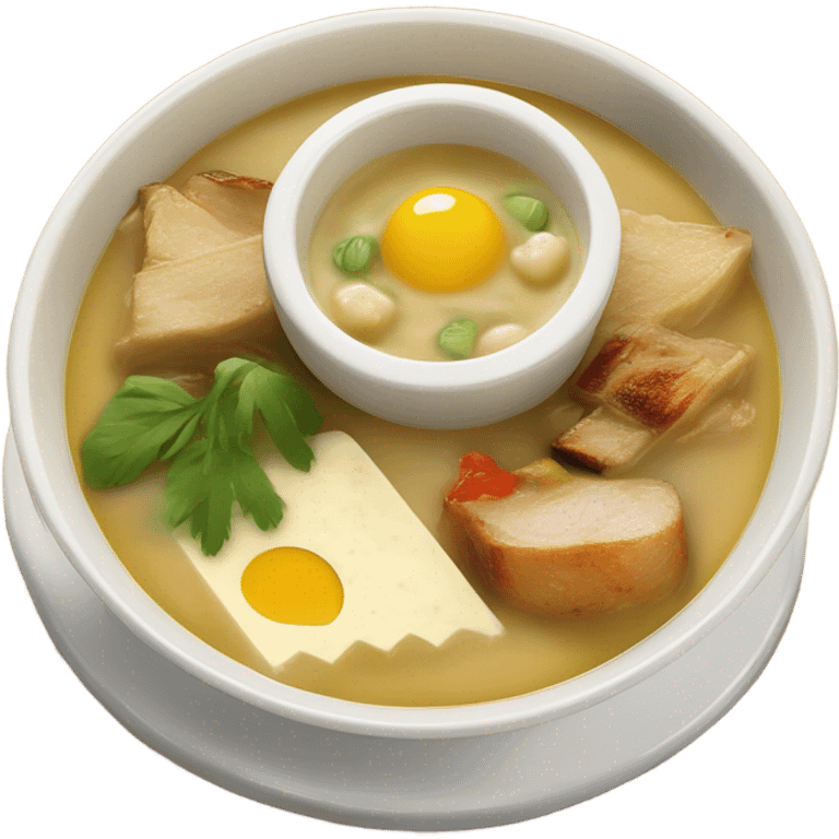 Plato de Sopa de ajiaco de lado  emoji