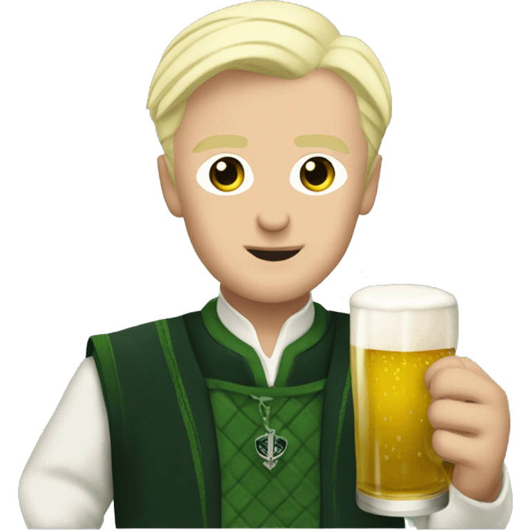 Draco Malfoy drinking beer emoji