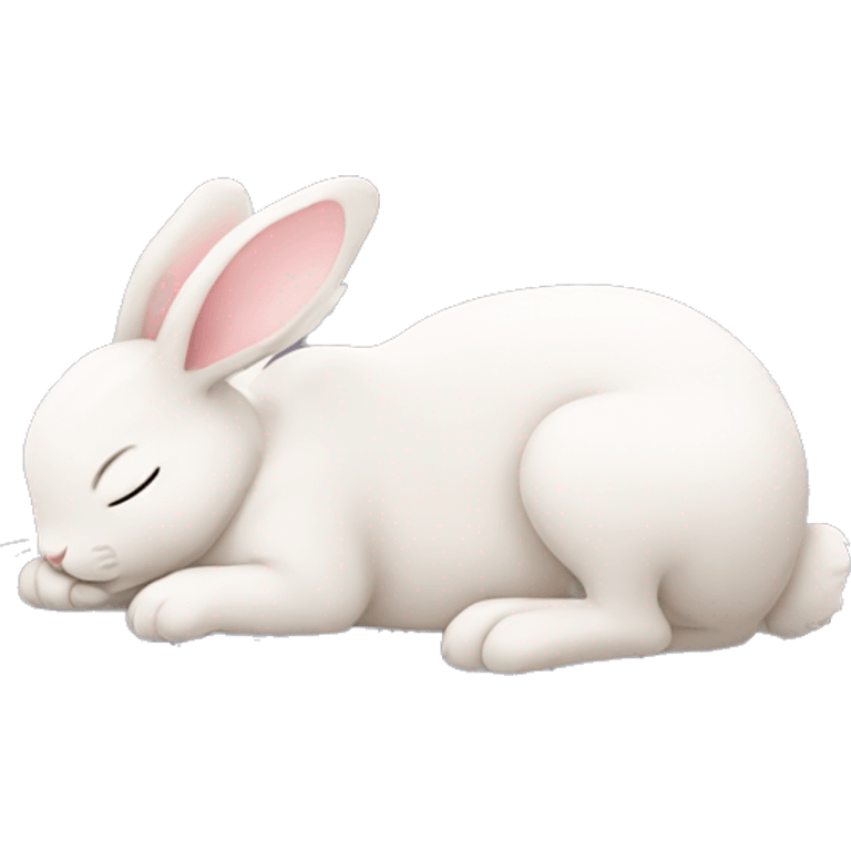 Cute Bunny sleeping emoji