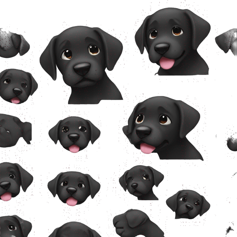 black labrador puppy is crying a lots of tears emoji