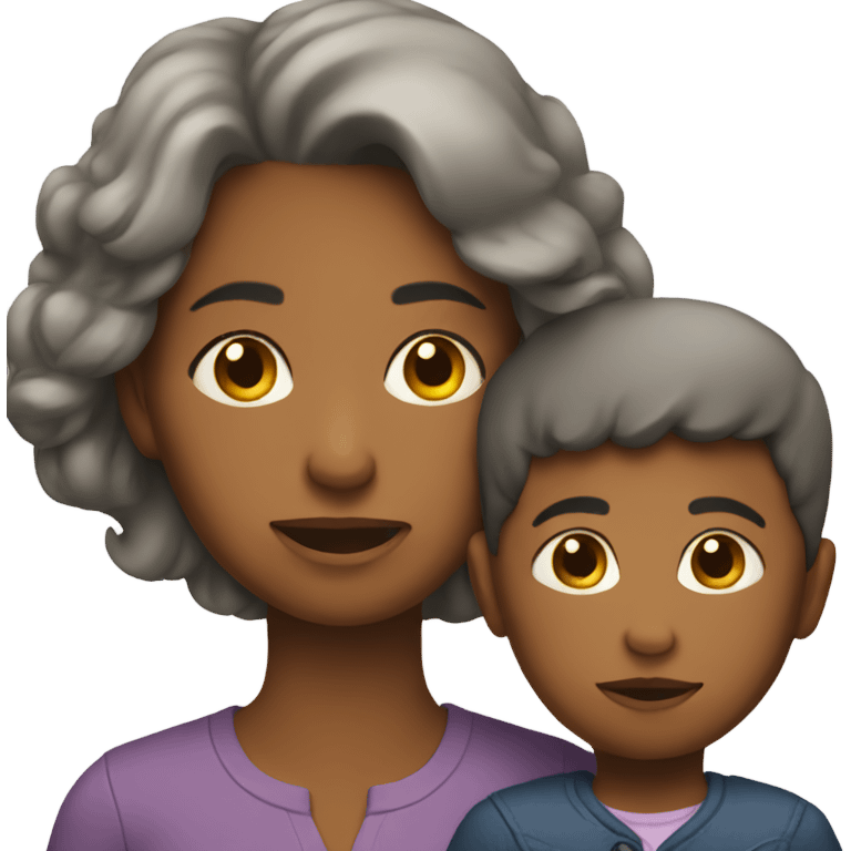 A mother with her boy emoji