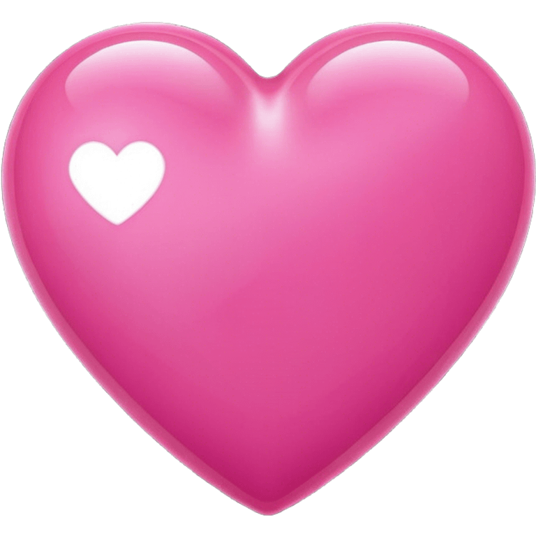 Pink glossy plastic heart  emoji