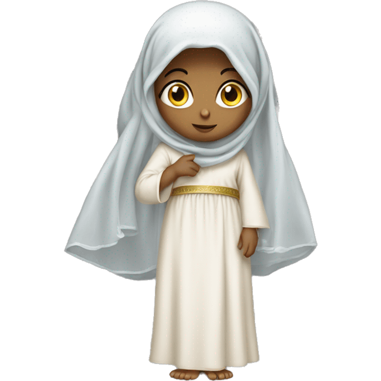 veiled arab baby little girl emoji