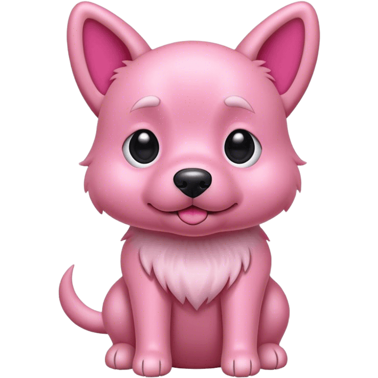 Pink dog emoji