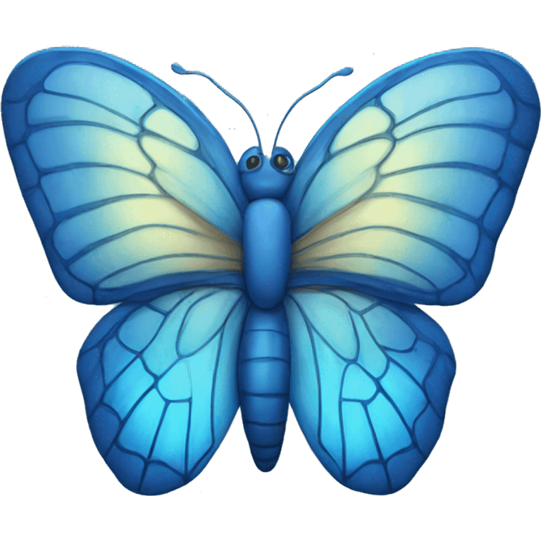 blue butterfly brain emoji