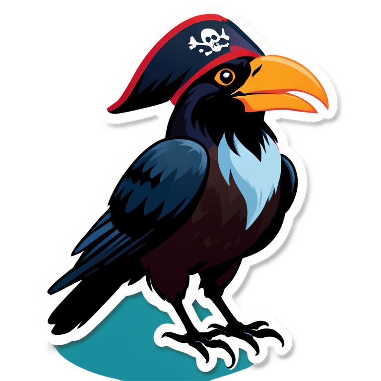 Pirate crow emoji