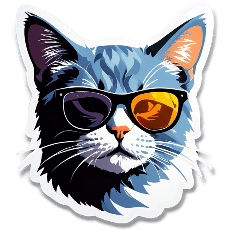 Cat with sunglasses emoji