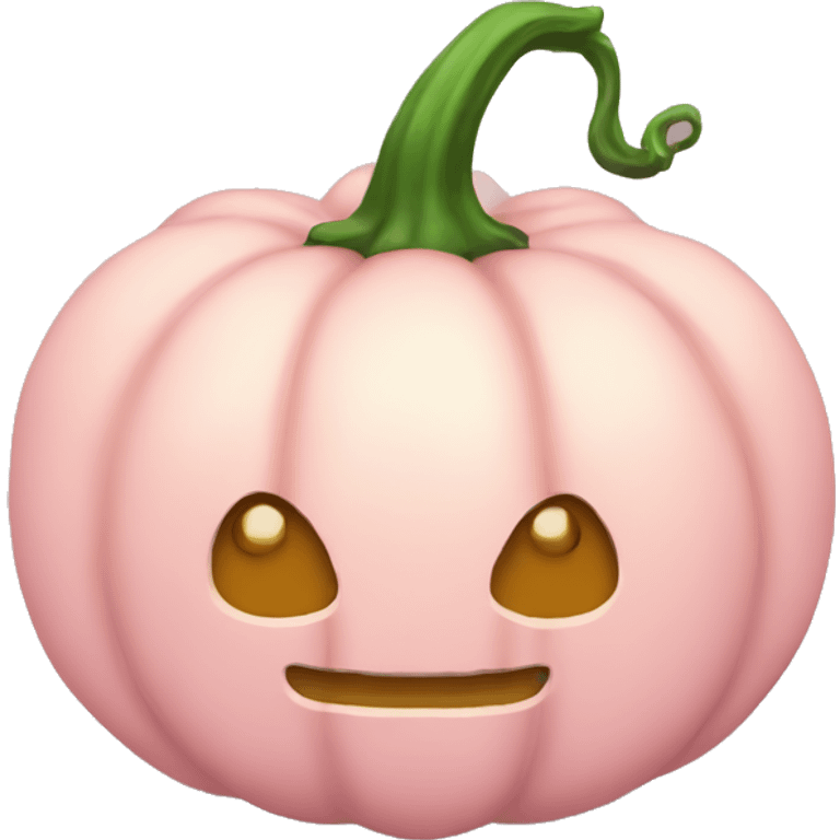 Light pink Pumpkin in bow emoji