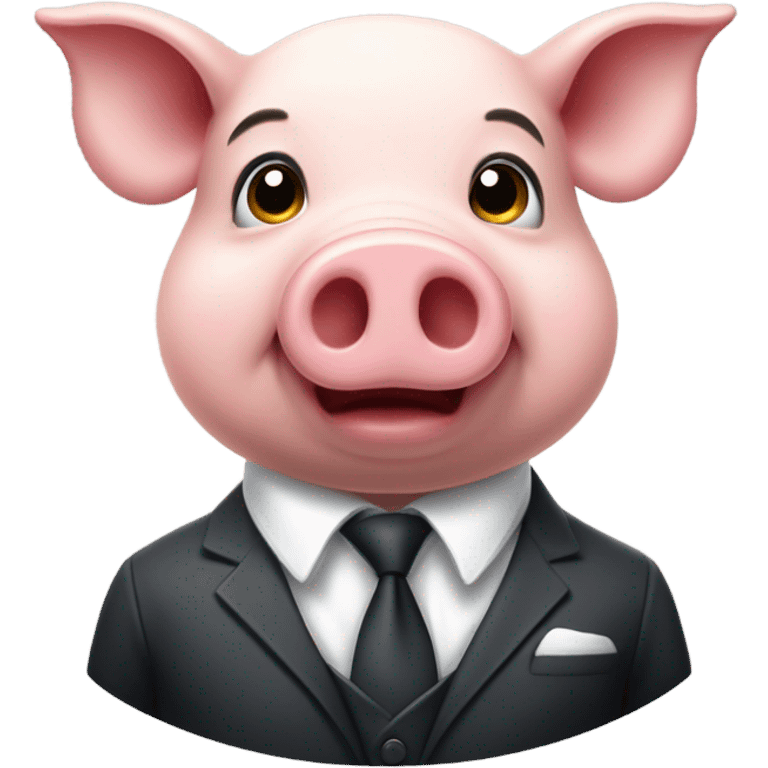 Pig wearing a suit  emoji