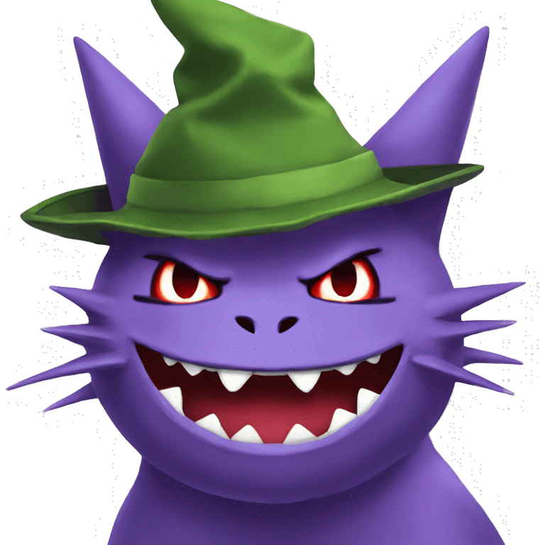 Gengar with hat gren emoji