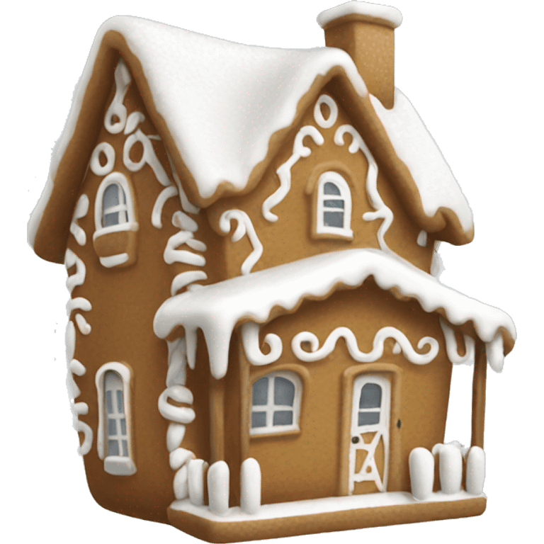 white gingerbread cozy house emoji