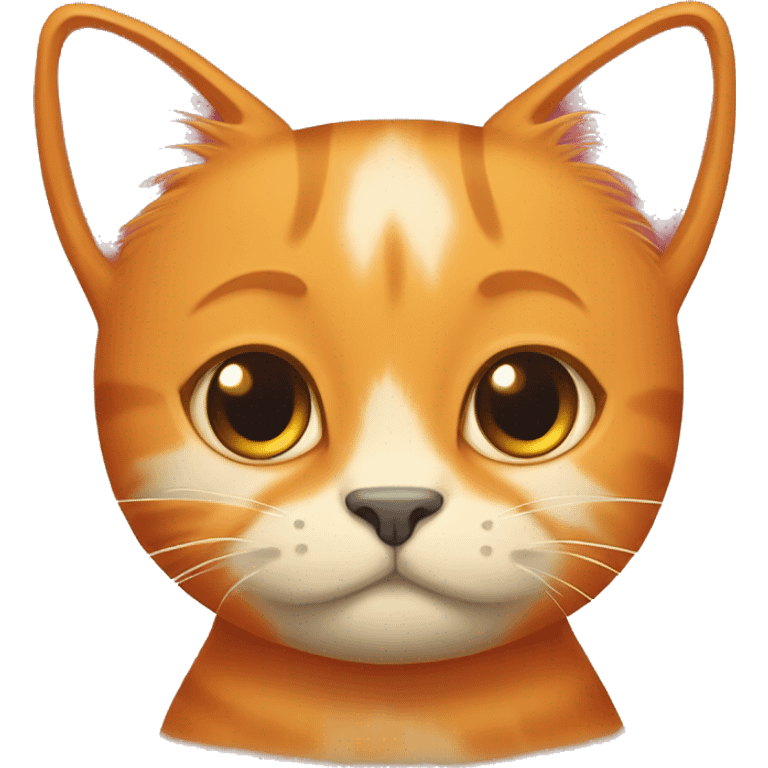 Big orange cat AND small tricolour kitty emoji