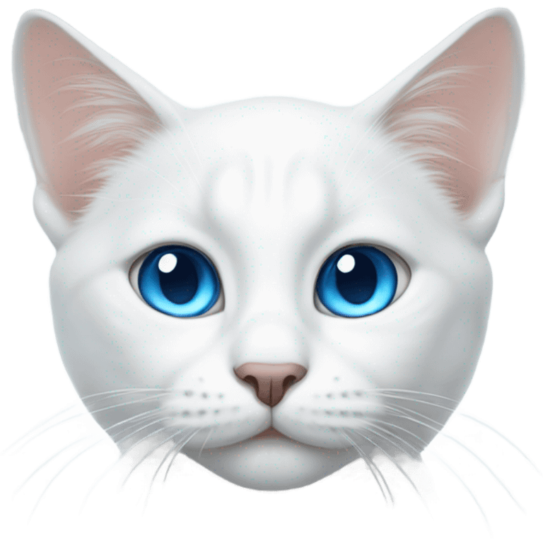 White cats with blue eyes  emoji