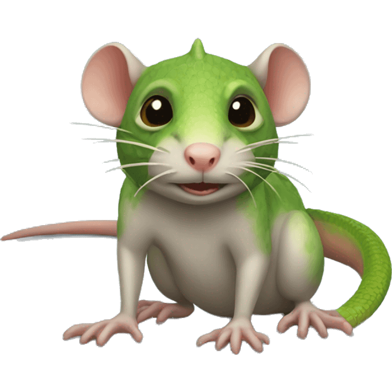 A rat crossed with a lizard emoji