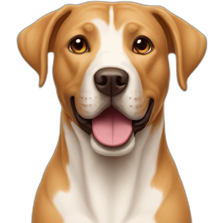 Perro labrador pitbull café emoji