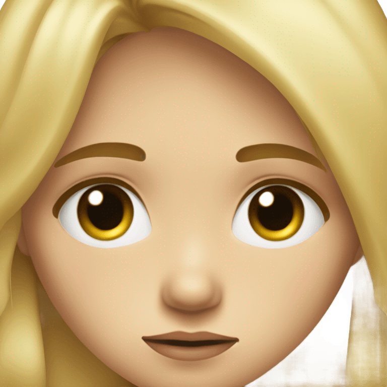 Crying blond girl emoji