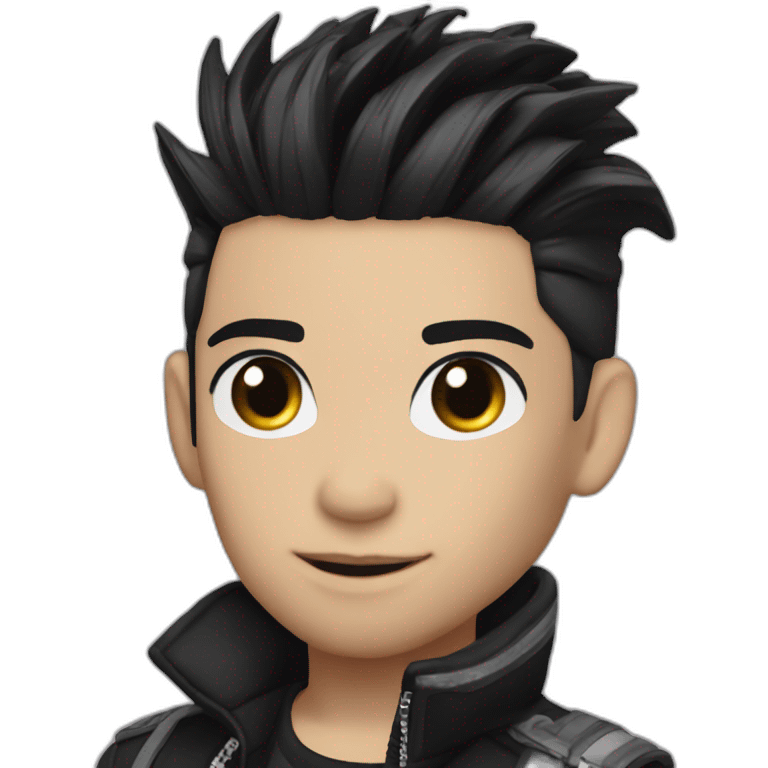 Bill Kaulitz black hair with highlights emoji