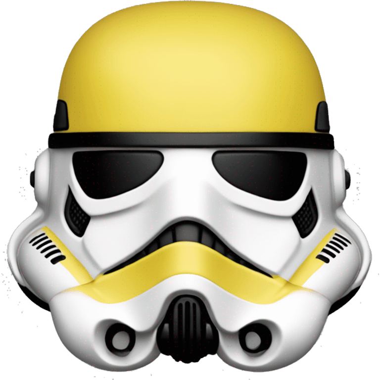 Black and yellow stormtrooper helmet  emoji