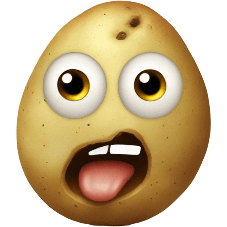 a shocked potato emoji