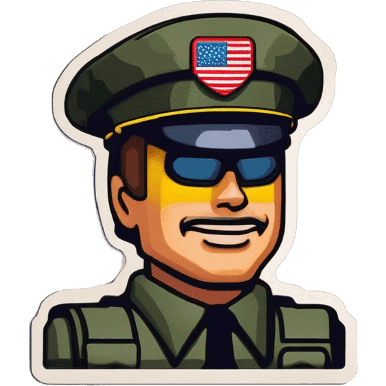 american soldier 1980s emoji