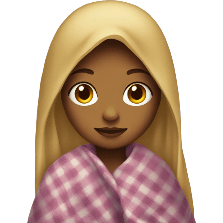 girl with blanket emoji