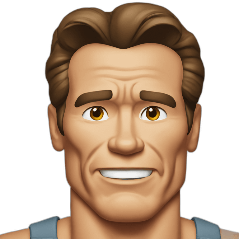 arnold schwarzenegger cartoon wearing henley emoji