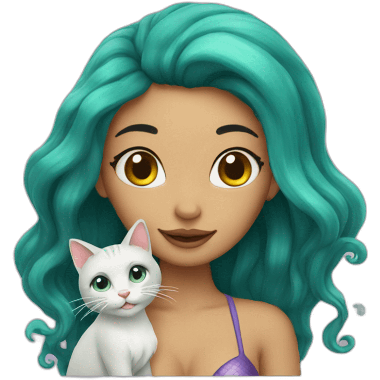 Mermaid with a cat  emoji