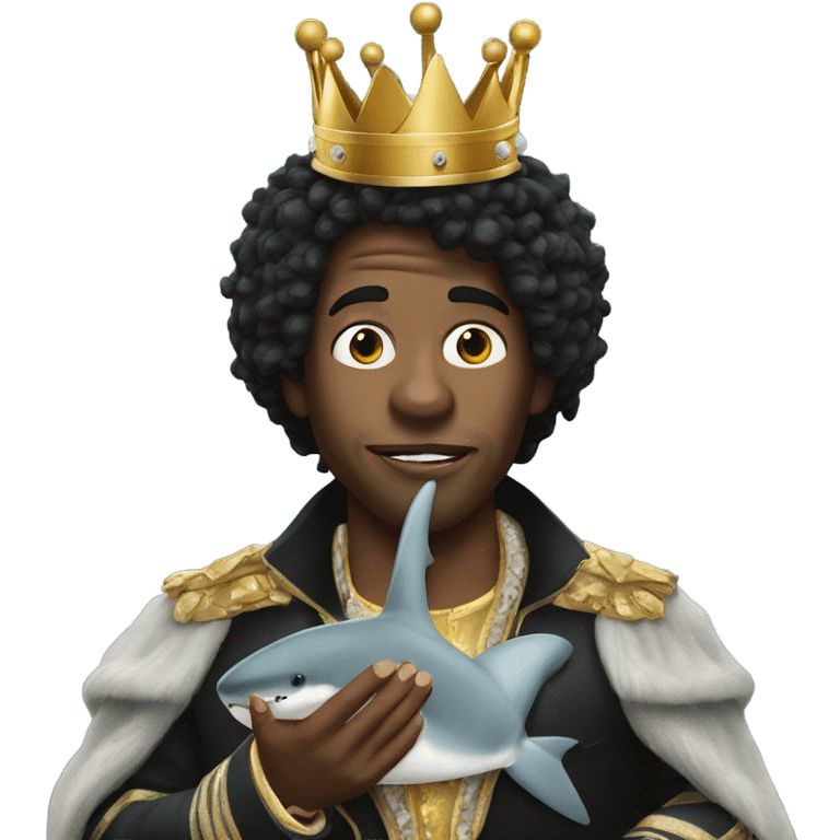 King von eating a shark emoji