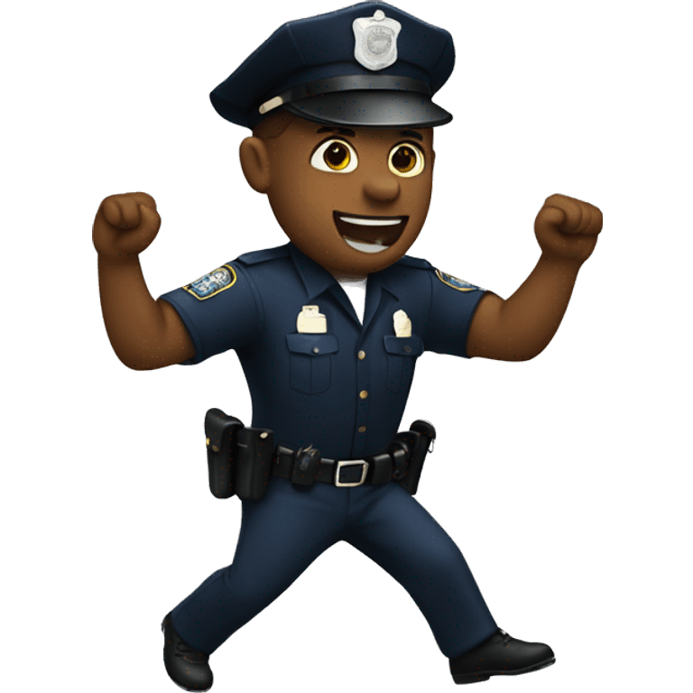 Cop dancing emoji