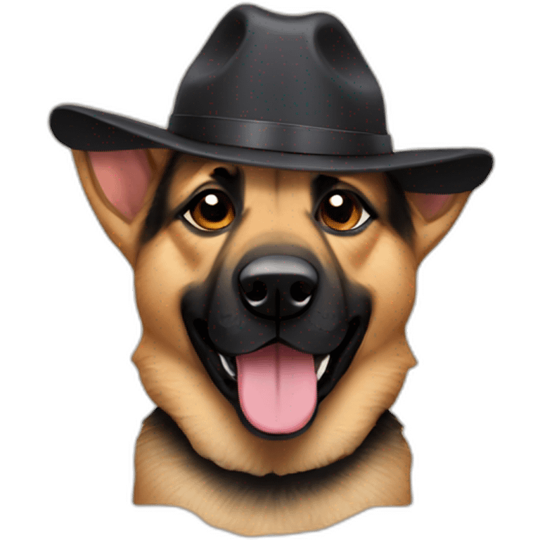 german sheperd with hat emoji