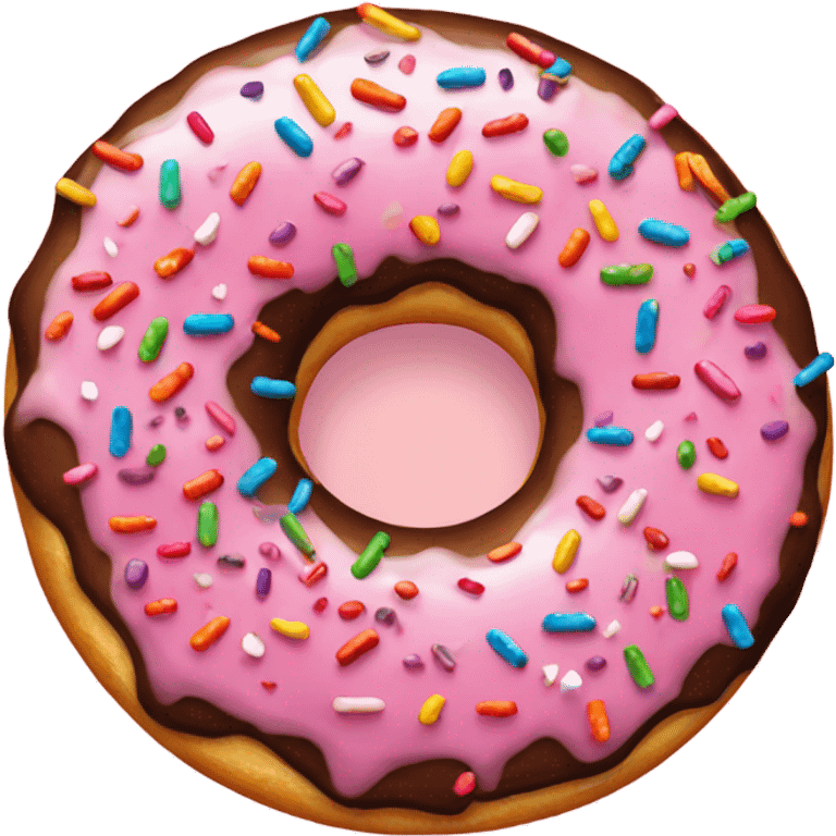 Donut with sprinkles emoji