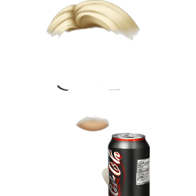 woman with green eyes and glasses and long wavy light blonde hair holding can of Diet Coke emoji