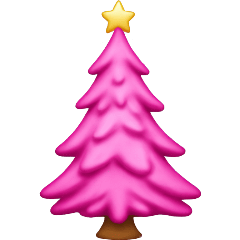 Pink Christmas tree emoji