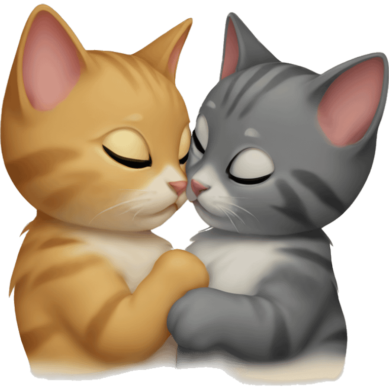 kitties kissing emoji