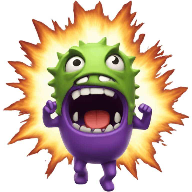 Exploding monster emoji