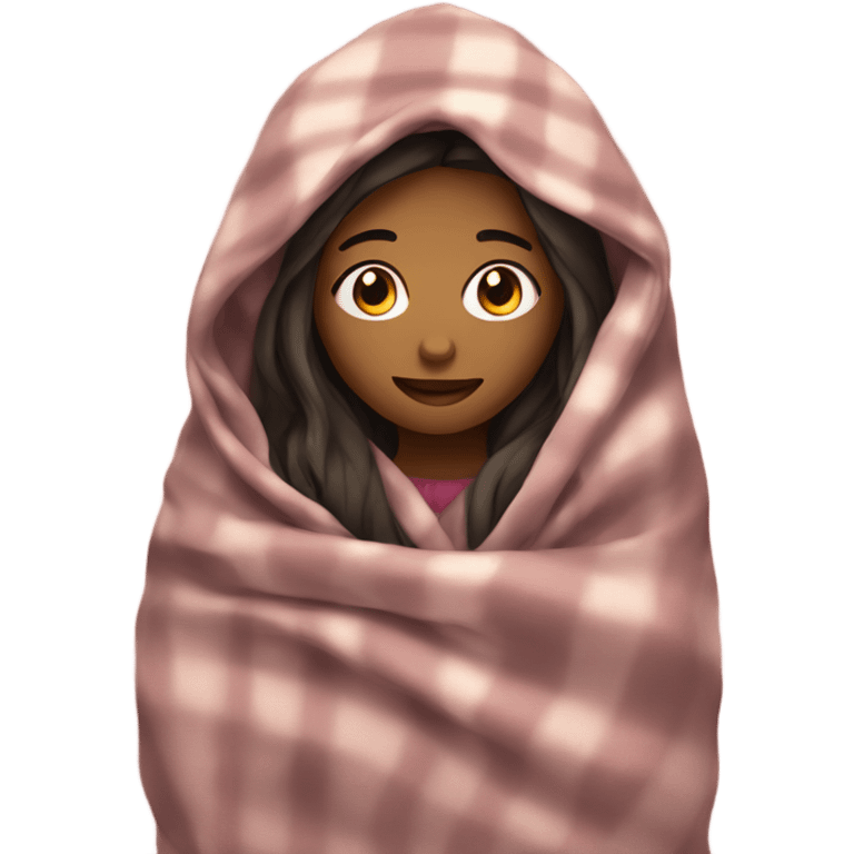 Girl in blanket  emoji