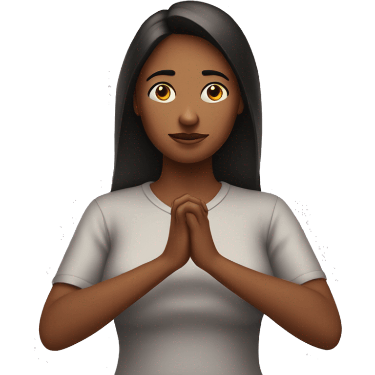 A woman makes a sign of rejection by crossing her hands in front of her chest in an X shape. emoji