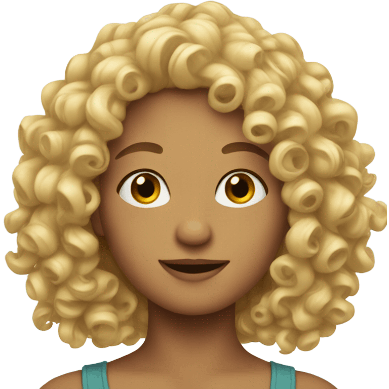 Curly blonde giro emoji