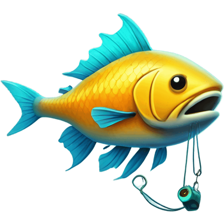 deep sea anglers fish glowing  emoji