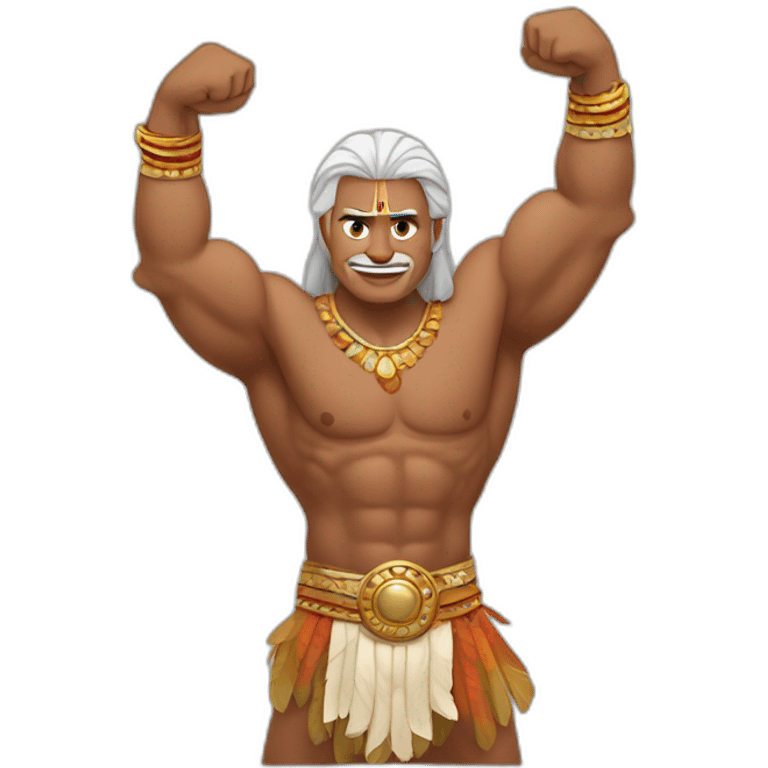 Arm Indian showing strength emoji