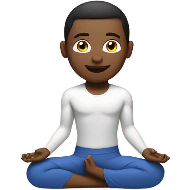 Back bend yoga white male  emoji