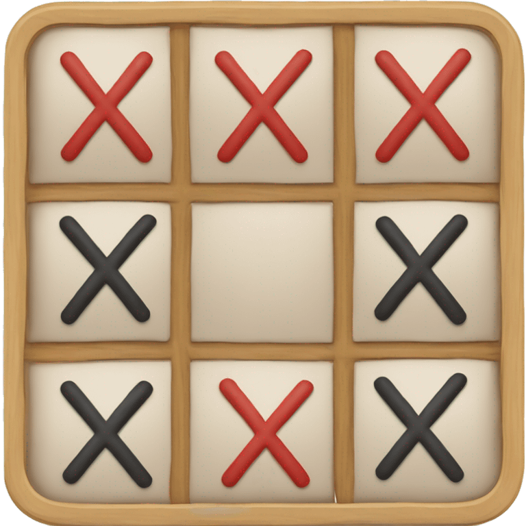 tic tac toe X O emoji