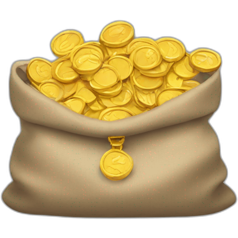 Bag with gold coins emoji