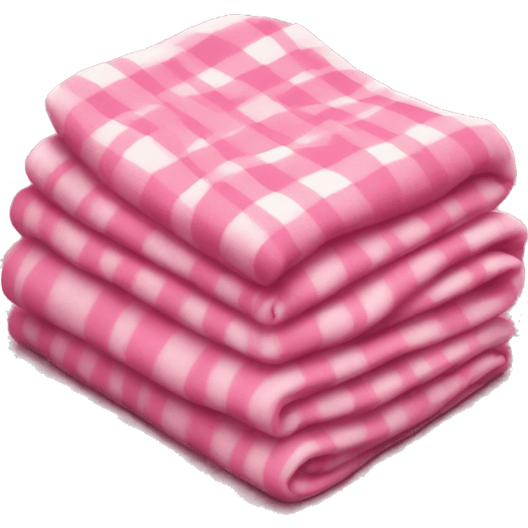 Plaid pink blanket pile emoji