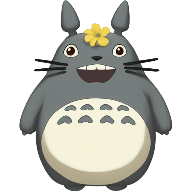 Totoro flor emoji