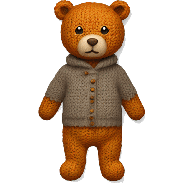 Knitted ginger bear full body  emoji