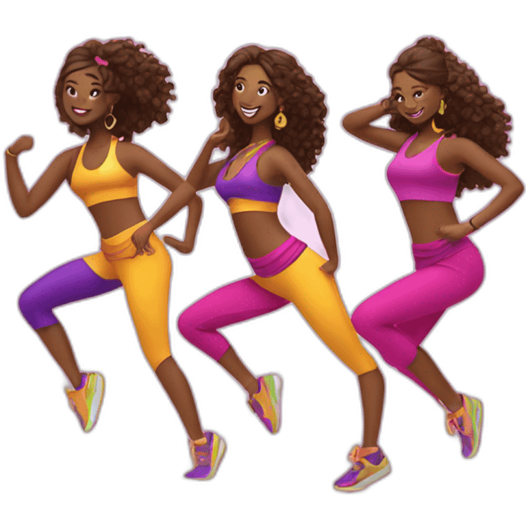 Groupe de danseuses de Zumba  emoji