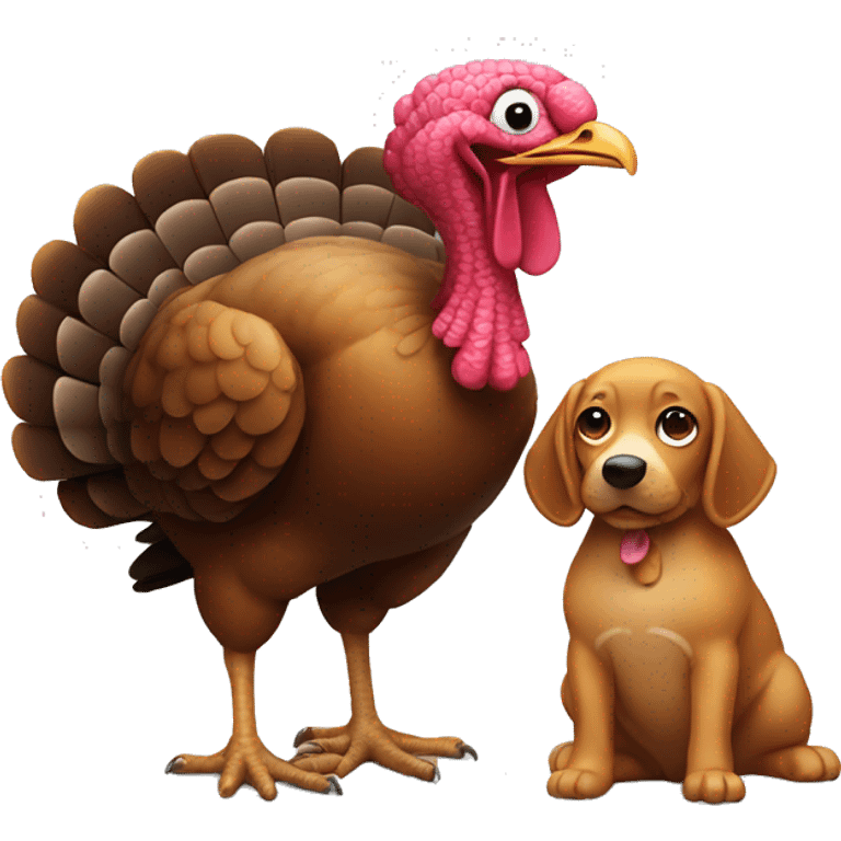 turkey with a dog emoji