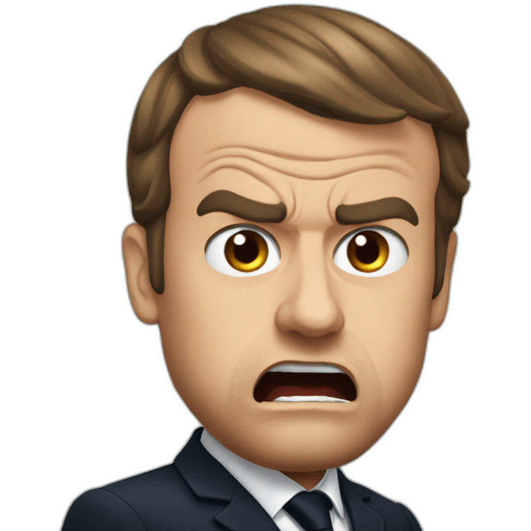 Emmanuel macron angry emoji