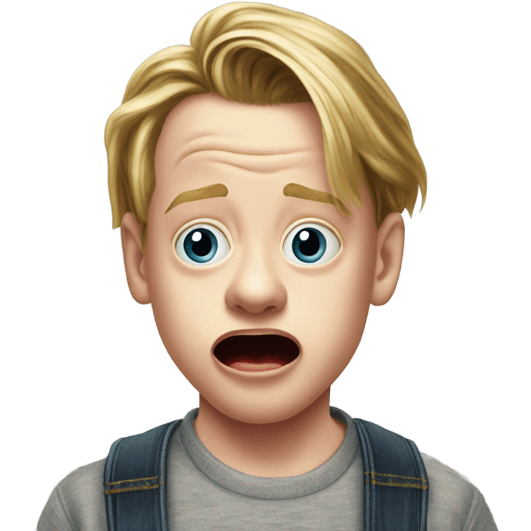 Young Macaulay Culkin shocked emoji